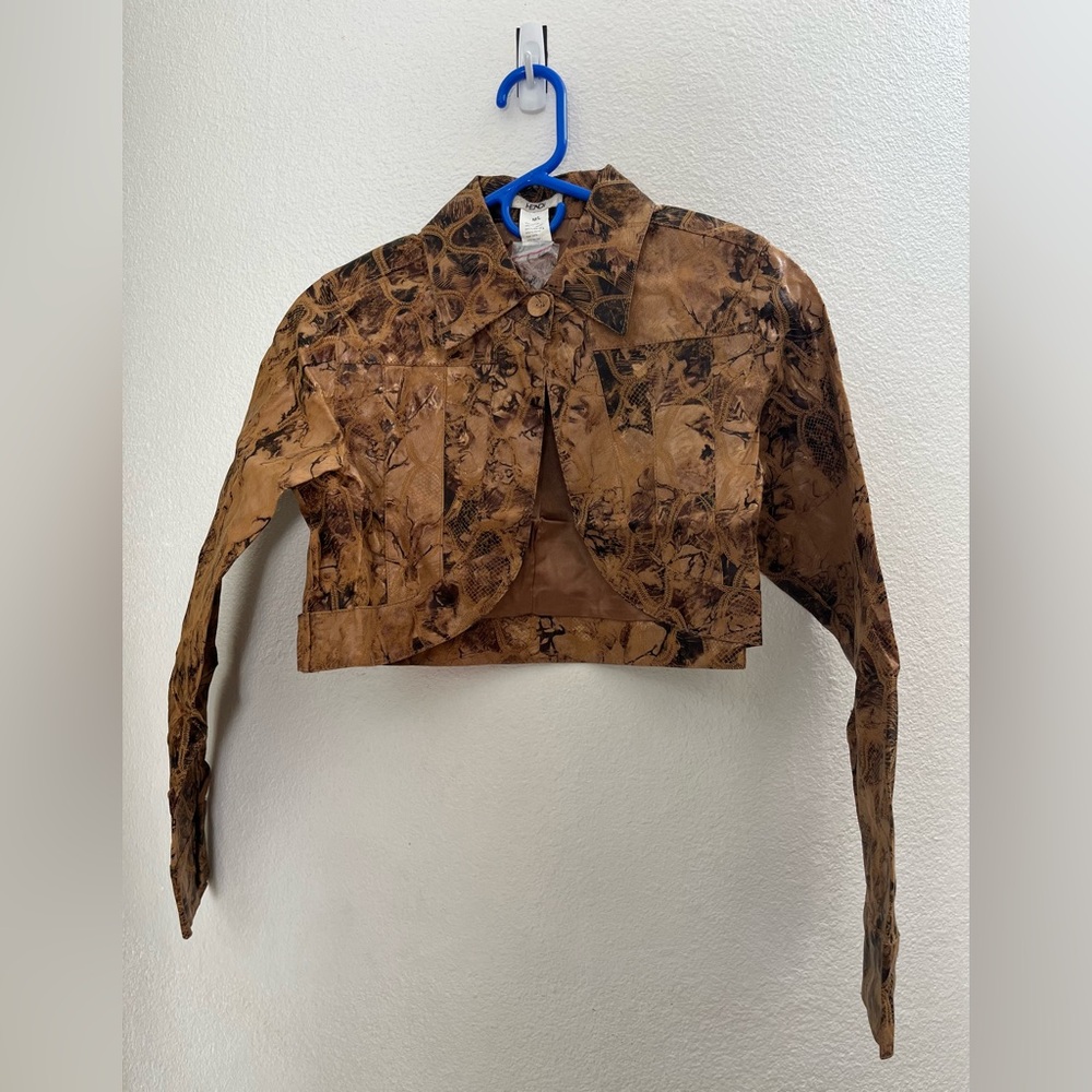 Hendi Boho Brown Cropped Jacket